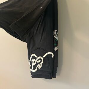 Ed Hardy Black Jeans with White Accents